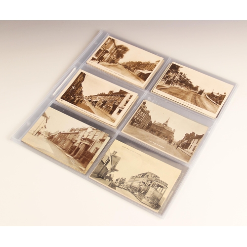 293 - A collection of topographical postcards including real photographic scenes of Stoney Stratford, Grav... 