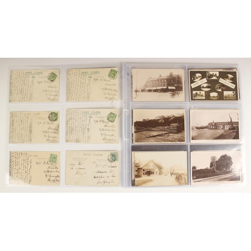 293 - A collection of topographical postcards including real photographic scenes of Stoney Stratford, Grav... 