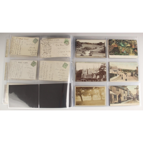 293 - A collection of topographical postcards including real photographic scenes of Stoney Stratford, Grav... 