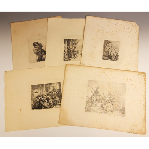 359 - After Rembrandt van Rijn (Dutch, 1606-1669),  
Twelve prints of Rembrandt etchings, 19th century pri... 