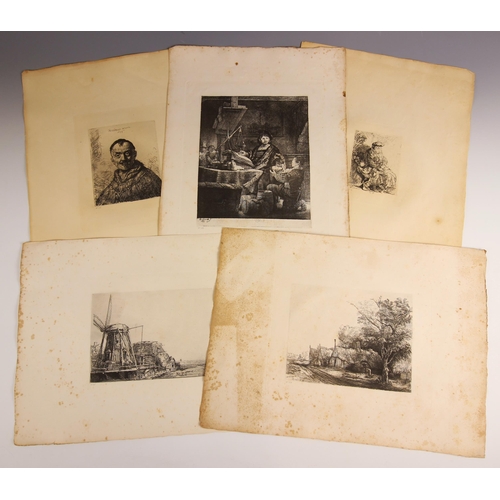 359 - After Rembrandt van Rijn (Dutch, 1606-1669),  
Twelve prints of Rembrandt etchings, 19th century pri... 