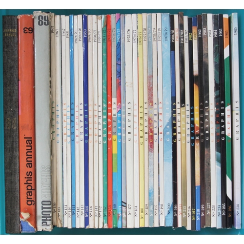 306 - A collection of graphic design publications, comprising: thirty seven issues of GRAPHIS magazine cov... 