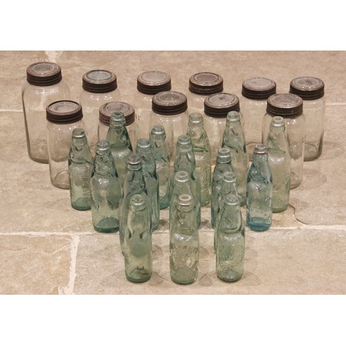 589 - A collection of Victorian lemonade codd neck bottles, to include 'R .Windle & Son', 'J.Kershaw & Son... 