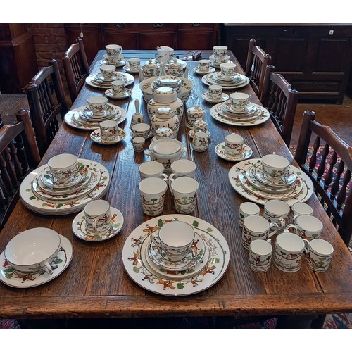 480 - An extensive collection of Crown Staffordshire and Coalport 