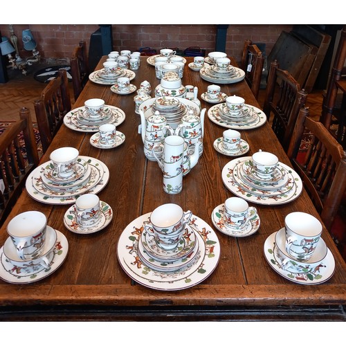 480 - An extensive collection of Crown Staffordshire and Coalport 