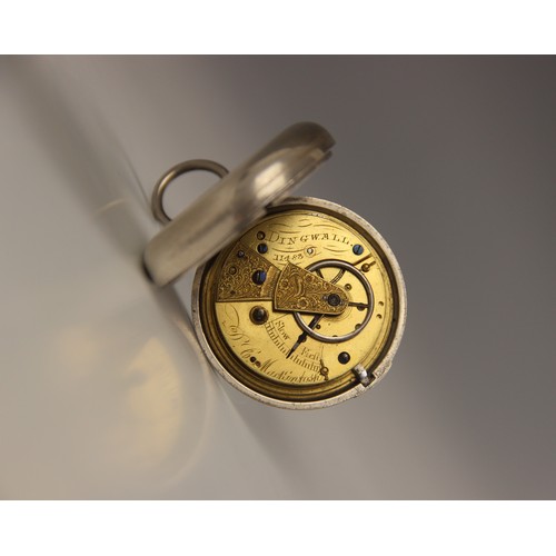 156 - A Victorian pair cased silver open faced pocket watch, the circular white enamel dial with Roman num... 