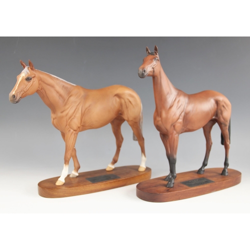 449 - Two Beswick Connoisseur horse models, comprising: 'Grundy Racehorse of the Year 1975', model number ... 