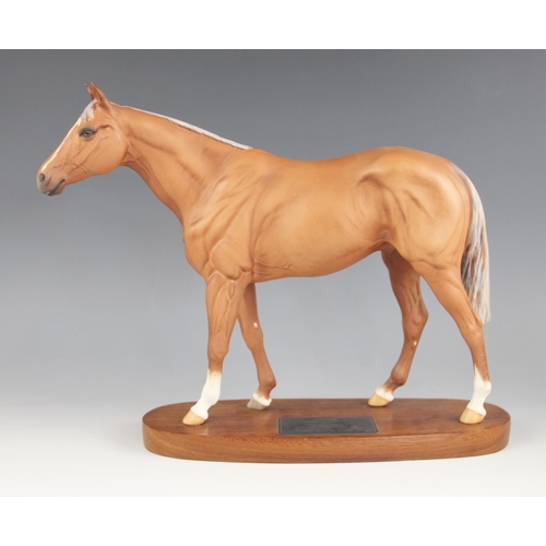 449 - Two Beswick Connoisseur horse models, comprising: 'Grundy Racehorse of the Year 1975', model number ... 