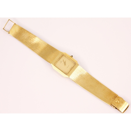 85 - A yellow metal Concord wristwatch, the square champagne coloured dial marked 'Concord, nine quartz' ... 