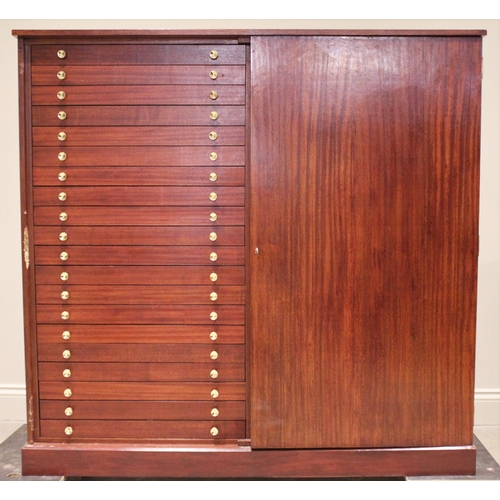 783 - A contemporary collectors/specimen cabinet, late 20th century, the twin doors opening to an arrangem... 