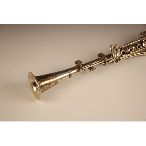 571 - A Gretsch pathfinder metal clarinet (possibly a soprano saxophone), stamped USA and AG1477, in fitte... 