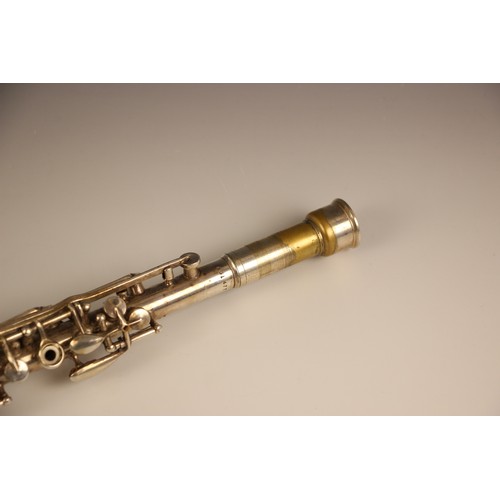 571 - A Gretsch pathfinder metal clarinet (possibly a soprano saxophone), stamped USA and AG1477, in fitte... 