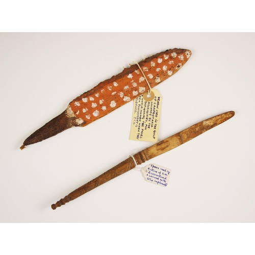 110 - An Australian Aboriginal shark tooth weapon or scarification tool, Northern Queensland Gulf of Carpe... 