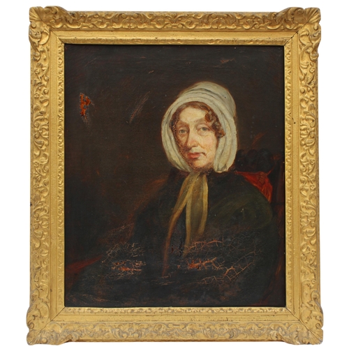 115 - English school (early 19th century),  
Half-length portrait of Anne Vawdrey (nee Wyatt, died 1845), ... 