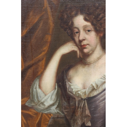 126 - Follower of Sir Peter Lely (British, 1618-1680),  
Half length portrait of Sarah Darrell (1693-1761)... 