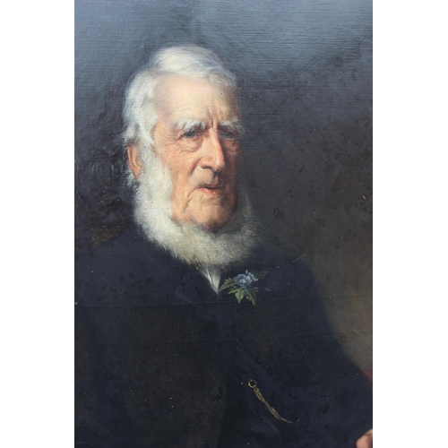 131 - Attributed to Joseph Bridge of Shrewsbury (British, 1845–1894),  
Half length portrait of Benjamin L... 