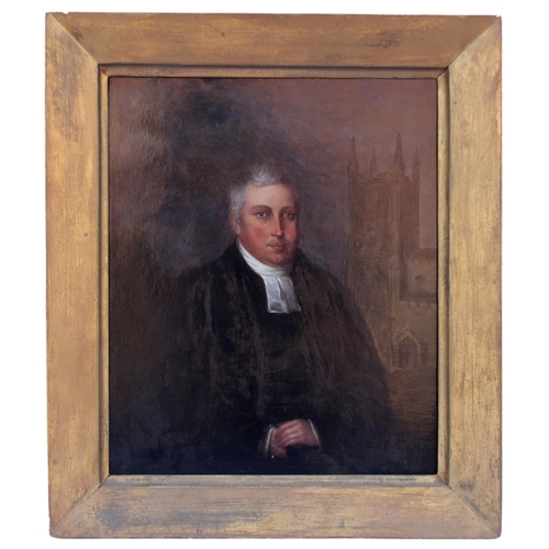 134 - English school (early 19th century),  
Half length portrait of the Reverend Gilbert Vawdrey with Wre... 