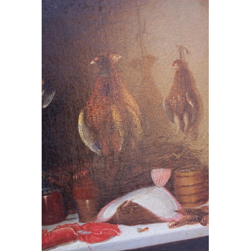 137 - Attributed to Benjamin Blake (British, 1757–1830),  
Still life with pheasants, woodcock, grouse, fl... 