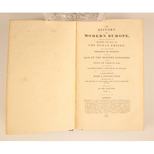 203 - Russell (William), THE HISTORY OF MODERN EUROPE: WITH AN ACCOUNT OF THE DECLINE AND FALL OF THE ROMA... 