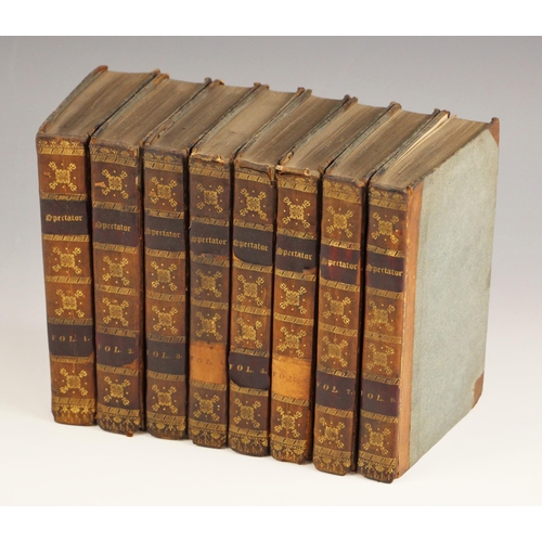 209 - THE SPECTATOR. WITH HISTORICAL AND BIOGRAPHICAL PREFACE, AND EXPLANATORY NOTE, eight vols, ¾ leather... 