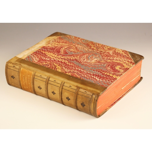 213 - Fuller (Thomas), THE HISTORY OF WORTHIES OF ENGLAND, ¾ leather, marbled boards, red block, marbled e... 