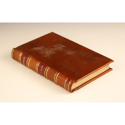 230 - Gay (John), FABLES, fourth edition, later full leather, laid paper, engraved plate to title page, in... 