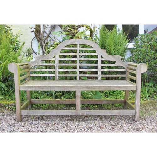 705 - * A Lutyens type garden bench, 166cm W