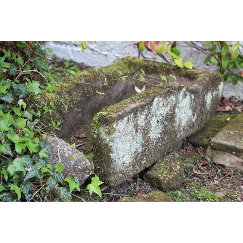 708 - * A sandstone drain trough, 75cm W