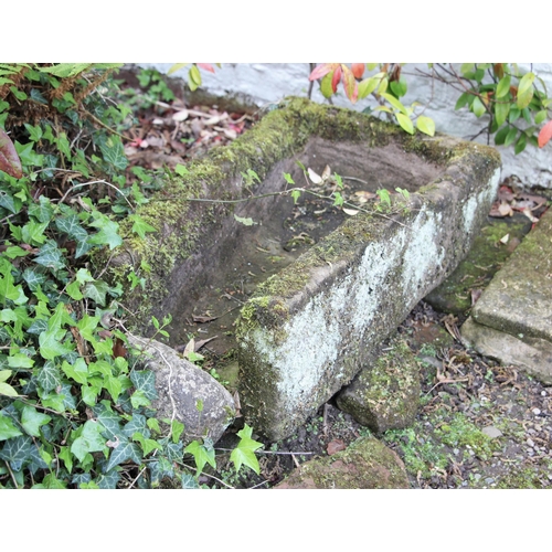 708 - * A sandstone drain trough, 75cm W