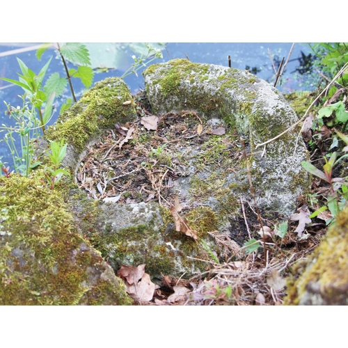 725 - * A circular sandstone trough, 42cm D