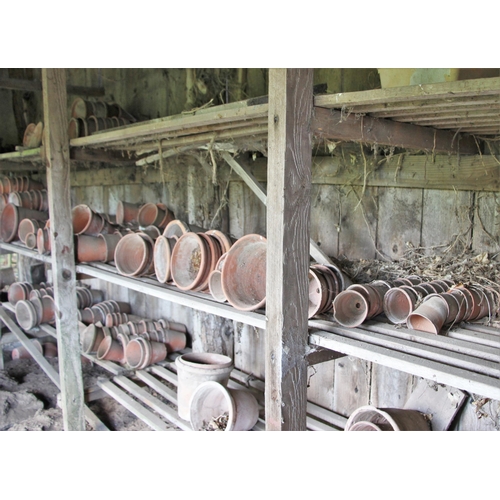 732 - * A quantity of Edwardian and later terracotta garden pots, many named and stamped (Qty)