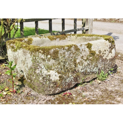 735 - * A sandstone rectangular trough, 41cm H x 96cm W x 69cm D