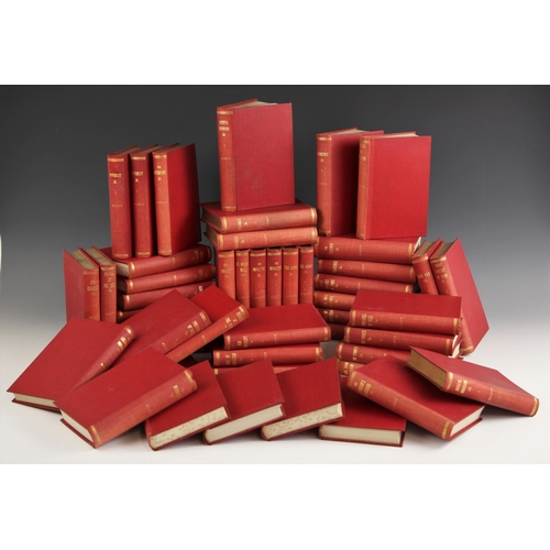 194 - DECORATIVE BINDINGS:  A collection of literary works comprising: the works of Thackeray (William M.)... 