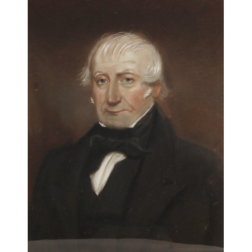 170 - English school (19th century),  
Bust length portrait of Joseph Dutton of Burland Hall (d.1856), wea... 