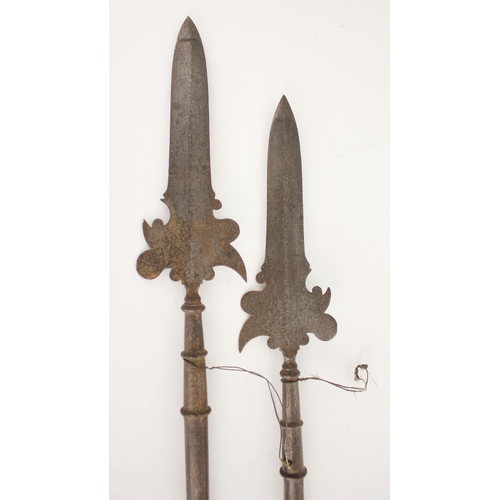 279 - A Continental Military Partisan, and another, near-identical, each late 17th/early 18th century, the... 