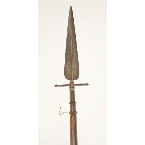 285 - A British Sergeant’s Regulation Spontoon, early 19th century, with leaf-shaped blade with strong med... 