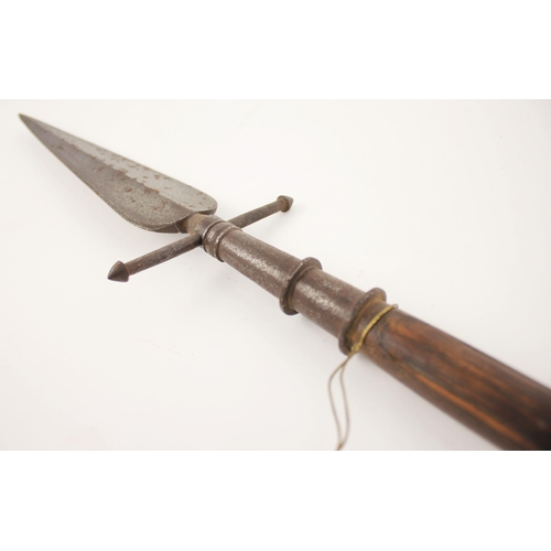 285 - A British Sergeant’s Regulation Spontoon, early 19th century, with leaf-shaped blade with strong med... 