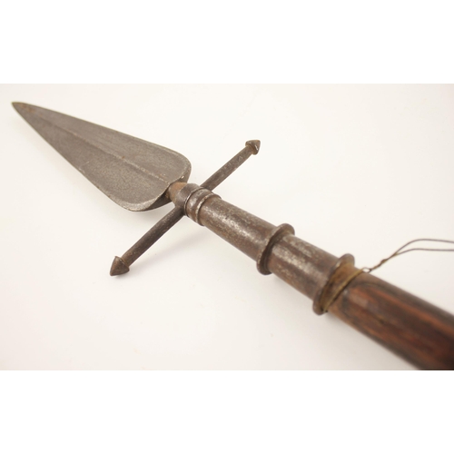 285 - A British Sergeant’s Regulation Spontoon, early 19th century, with leaf-shaped blade with strong med... 