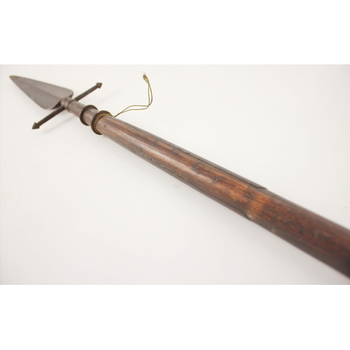 285 - A British Sergeant’s Regulation Spontoon, early 19th century, with leaf-shaped blade with strong med... 