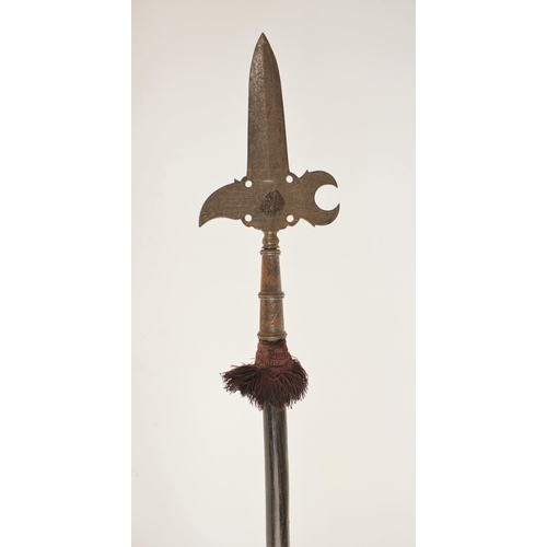 293 - An etched State Halberd, Central European or Russian, circa 1740, the head with ridged blade, both s... 