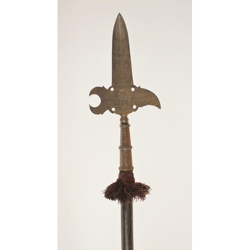 293 - An etched State Halberd, Central European or Russian, circa 1740, the head with ridged blade, both s... 