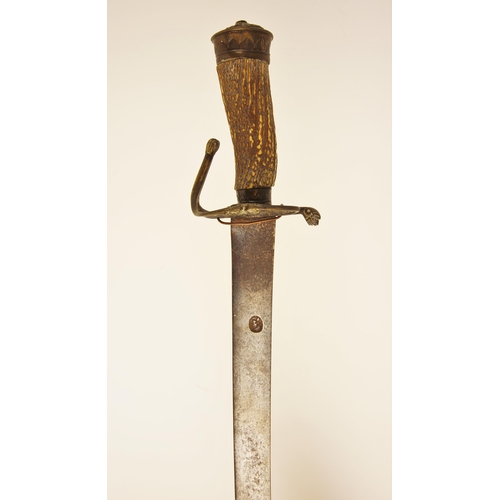 298 - A composite Hunting-sword, with late 17th century blade struck with a king’s head mark in the German... 