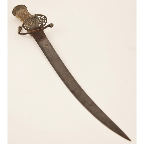 298 - A composite Hunting-sword, with late 17th century blade struck with a king’s head mark in the German... 