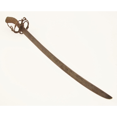 299 - A composite Cavalry Sabre, partly late 17th century, with curved blade struck with a fine king’s hea... 