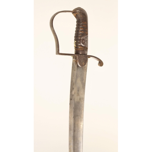 301 - A 1796 Pattern Light Cavalry non-commissioned Ranks Sabre and Scabbard, circa 1808, of regulation sp... 