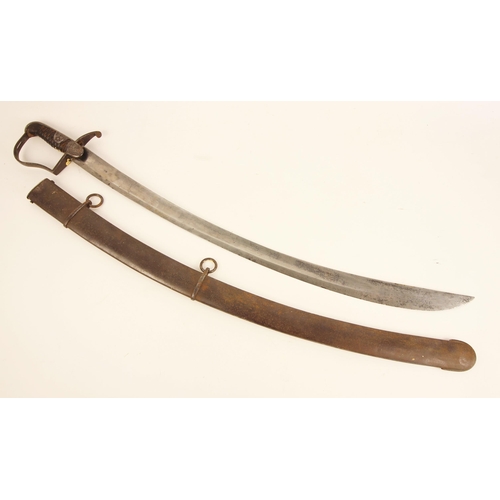 301 - A 1796 Pattern Light Cavalry non-commissioned Ranks Sabre and Scabbard, circa 1808, of regulation sp... 