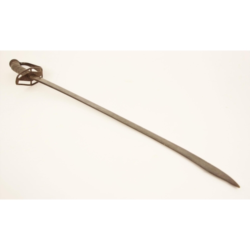 302 - A Light Dragoons non-commissioned Ranks Sabre, circa 1770, with slender slightly curved blade formed... 