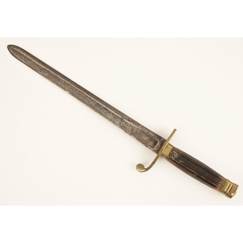 306 - A Naval Spadroon, late 18th century, the blade shortened, the hilt altered in its working life to fo... 