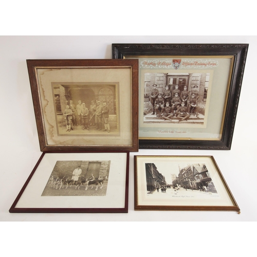 178 - * A collection of seven framed and glazed monochrome sepia tinted photographs, early 20th century, t... 