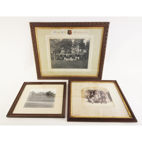 178 - * A collection of seven framed and glazed monochrome sepia tinted photographs, early 20th century, t... 